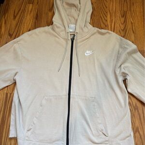 Nike Cream Full Zip Up Hoodie